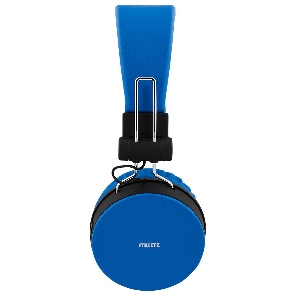 STREETZ hopfällbara Bluetooth-hörlurar med mikrofon Blå