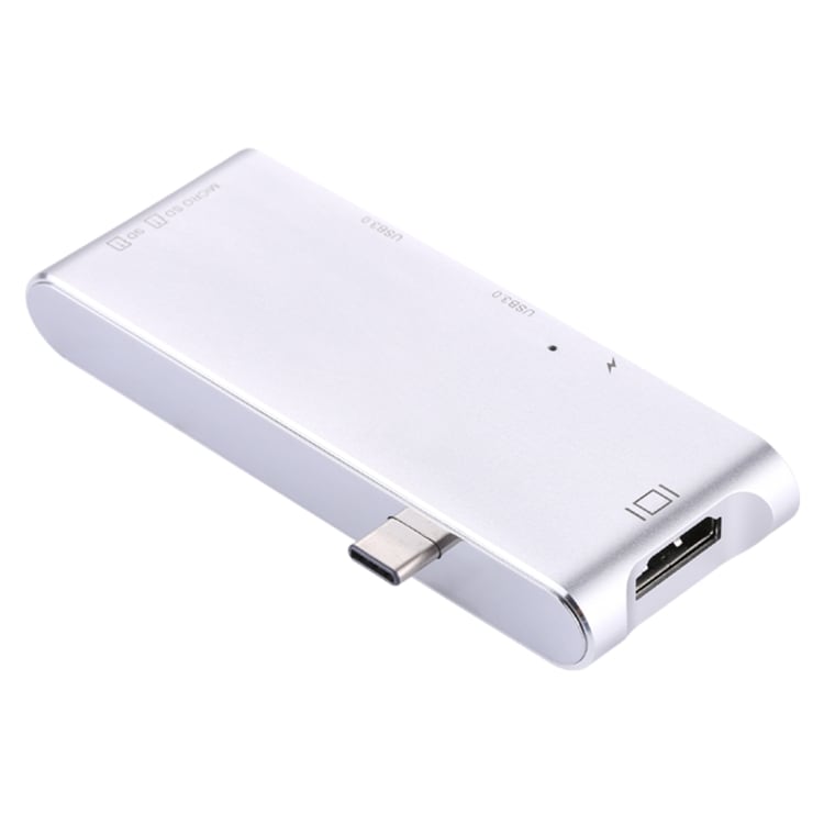 Kortläsare med USB C-hubb HDMI & RJ45 & 2 x USB 3.0 & Micro SD