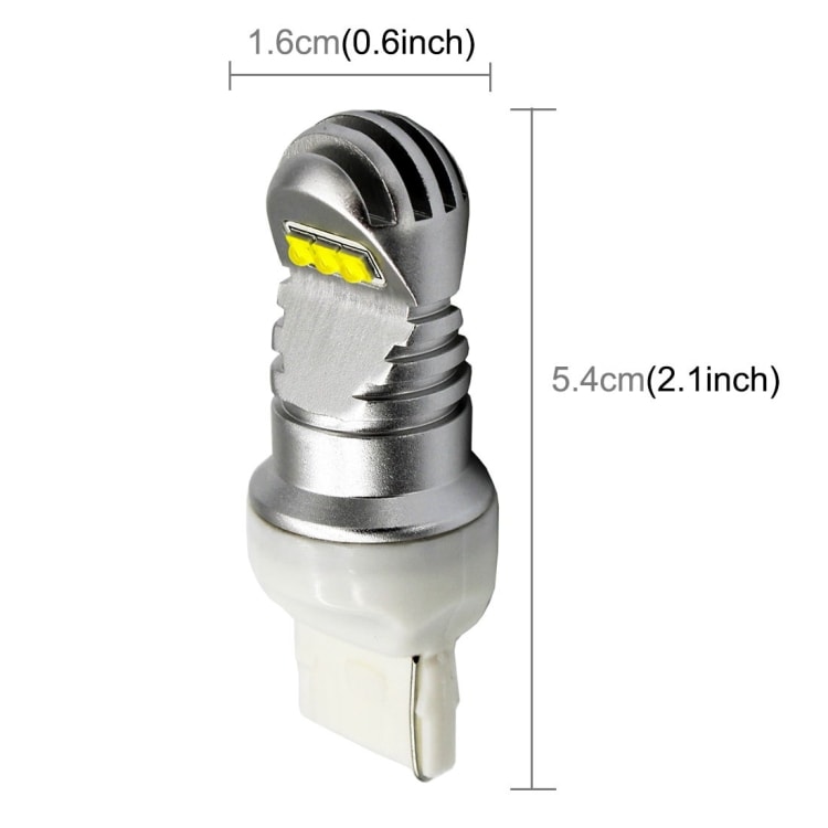 LED-bromsljus / Blinkers-lampa 7440 30W 750 LM 6000K 6 Epistar Chip