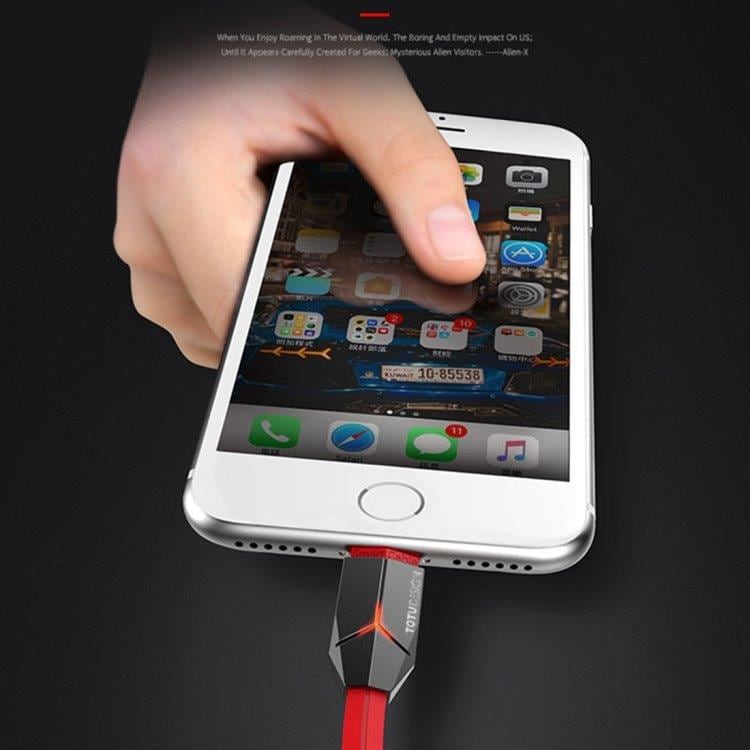 USB-kabel / laddkabel / datakabel för Smartphone med belysning med fading