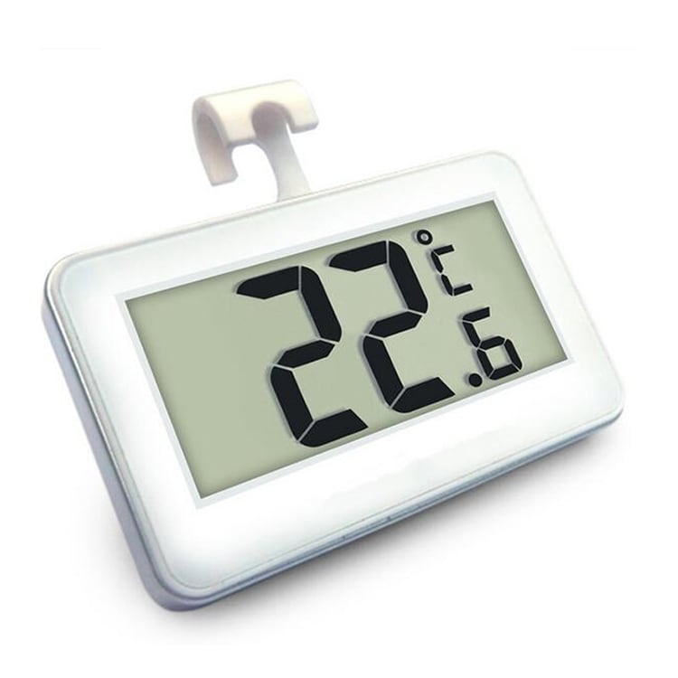 Liten digital frystermometer med LCD-skärm och krok