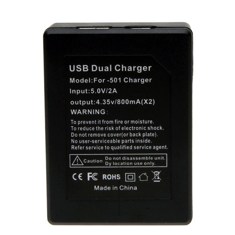 Laddare för dubbla Gopro HERO 5-batterier – USB-kabel