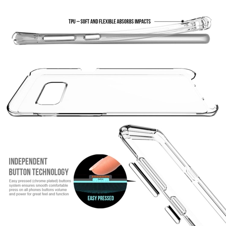 Crystal Case Samsung Galaxy S8 med metallknappar