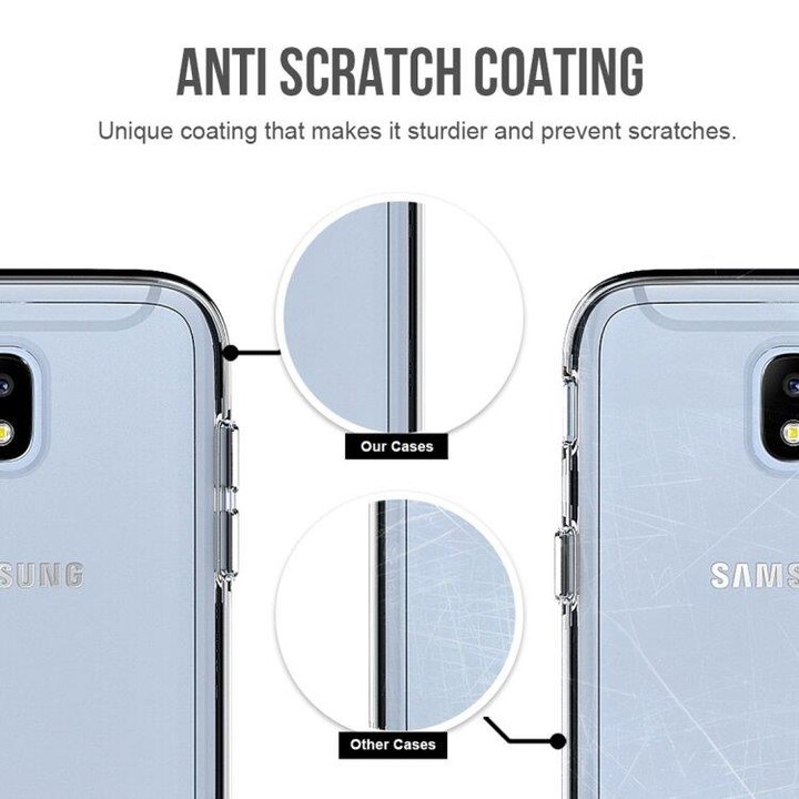 Transparent skal Samsung Galaxy J5 2017 med metallknappar