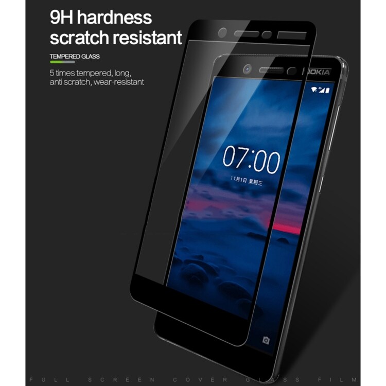 Skärmskydd / displayskydd i härdat glas för  Nokia 7 - Fullskärmsskydd