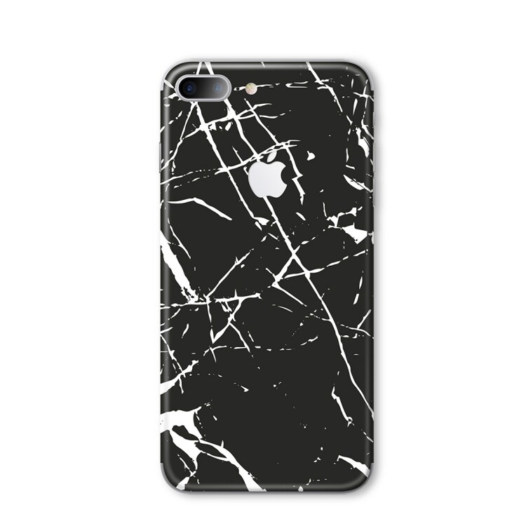 Marmor-dekal / skin-sticker för iPhone 7 Plus – Svart