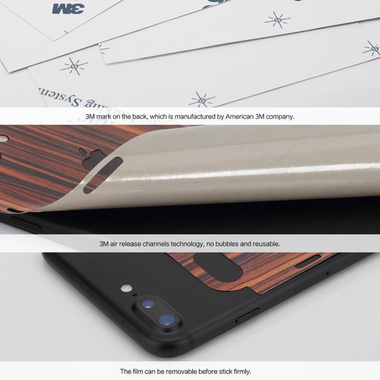 Trä-dekal / Mahogny skin-sticker för iPhone 7 Plus