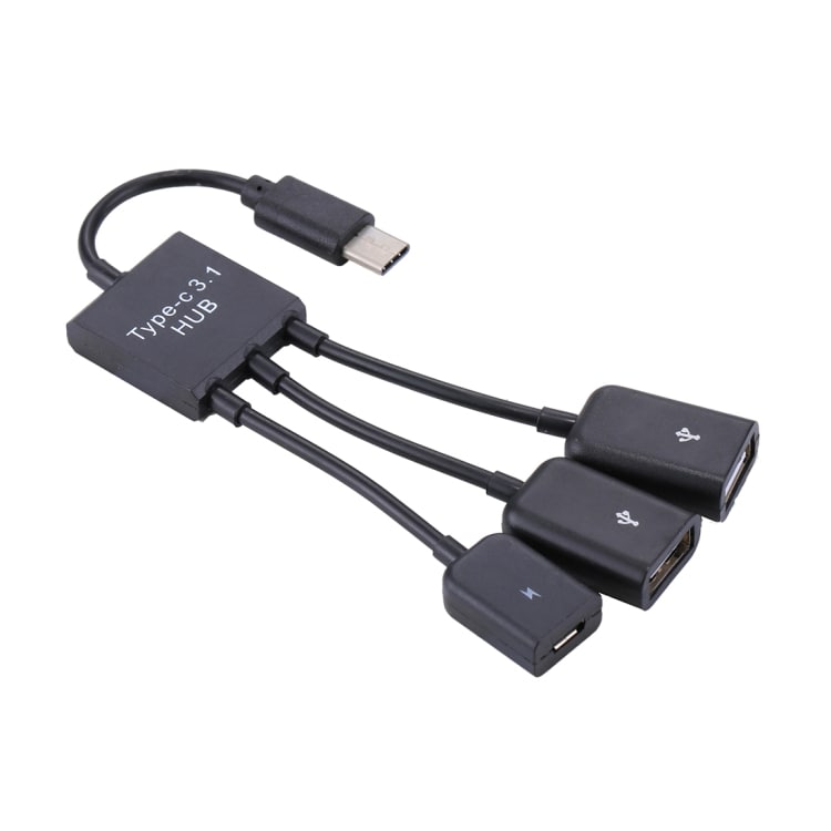 Adapter USB-C / Type-C till USB + Micro-usb