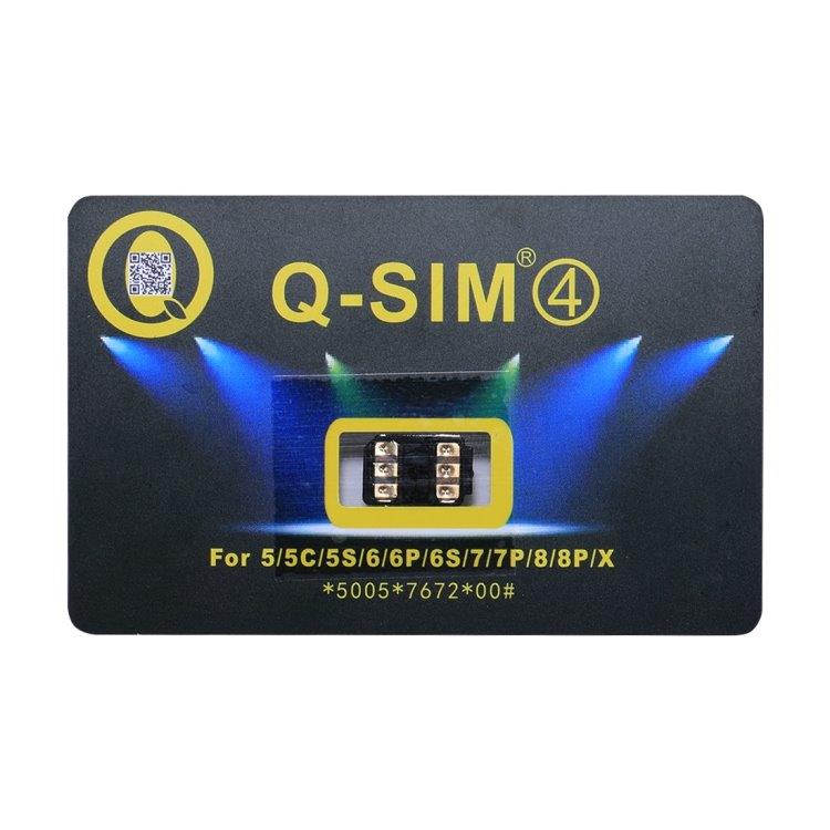 Q-SIM 4 Upplåsningskort för iPhone X / 8 / 7 /6