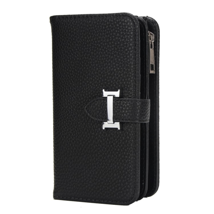 Plånbok med magnetskal iPhone X/XS - Myntfack, kortuttag och rem