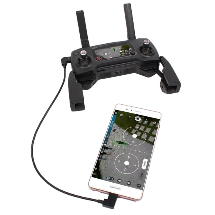 Micro-USB till USB-C-kabel för DJI Mavic Pro & Spark fjärrkontroll – 30 cm