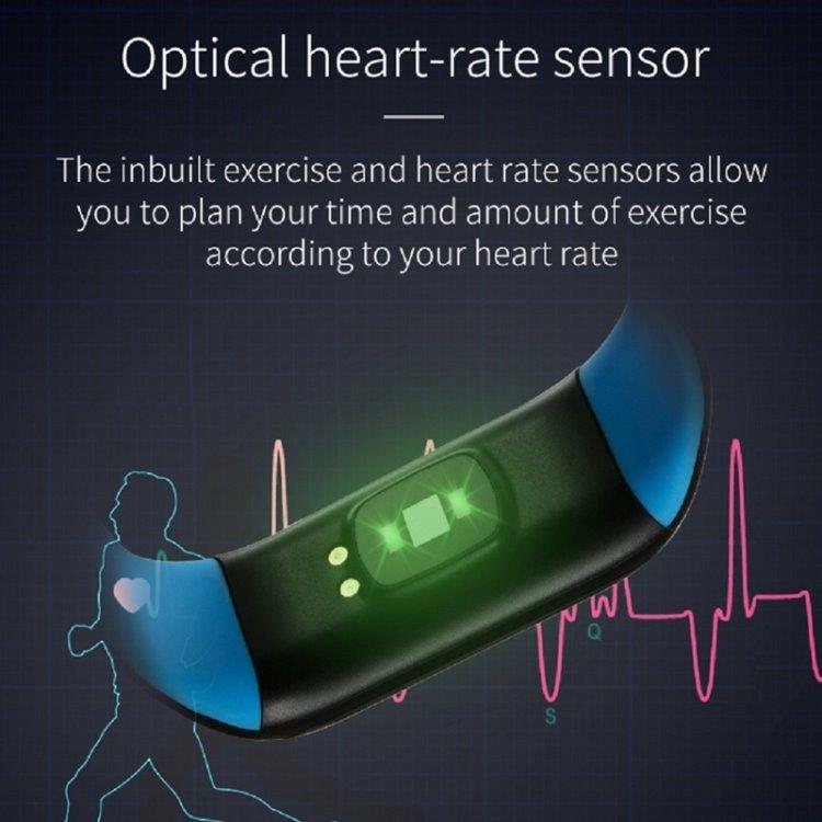 Smartklocka OLED skärm - Pedometer / Blodtryck / Pulsmätare -  Android & iOS mobiler