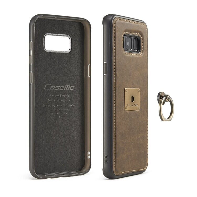 CaseMe Samsung Galaxy S8 Flip Fodral med Magnetisk Ringhållare och handrem