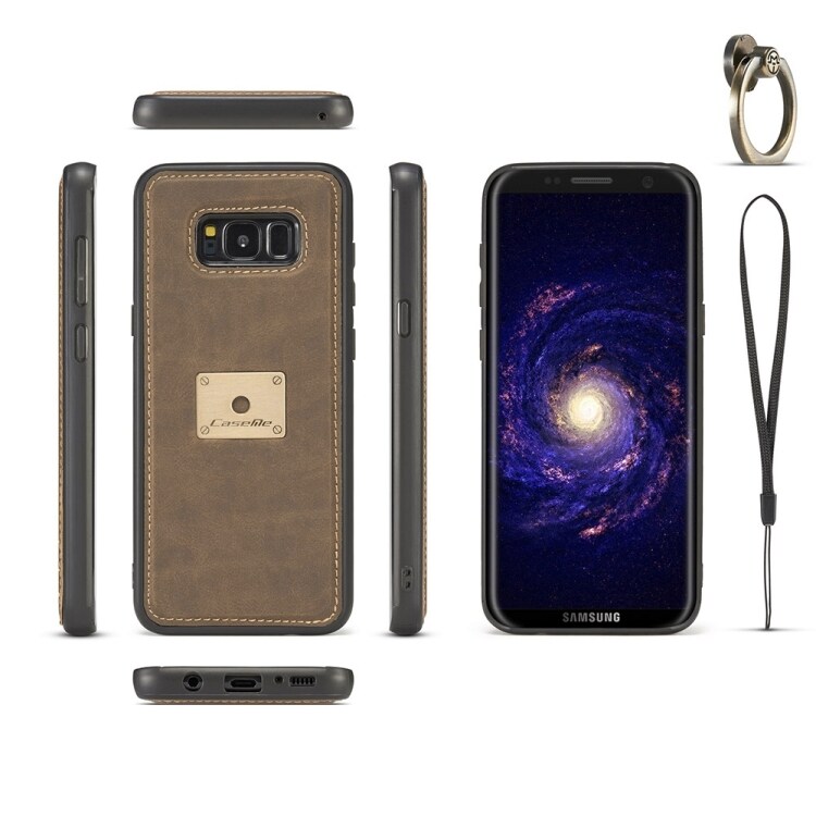 CaseMe Samsung Galaxy S8 Flip Fodral med Magnetisk Ringhållare och handrem