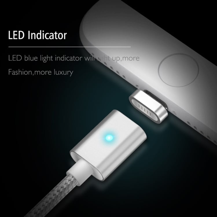 FLOVEME Laddkabel iPhone + Micro-Usb med Magnetiska utbytbara kontakter, 1m