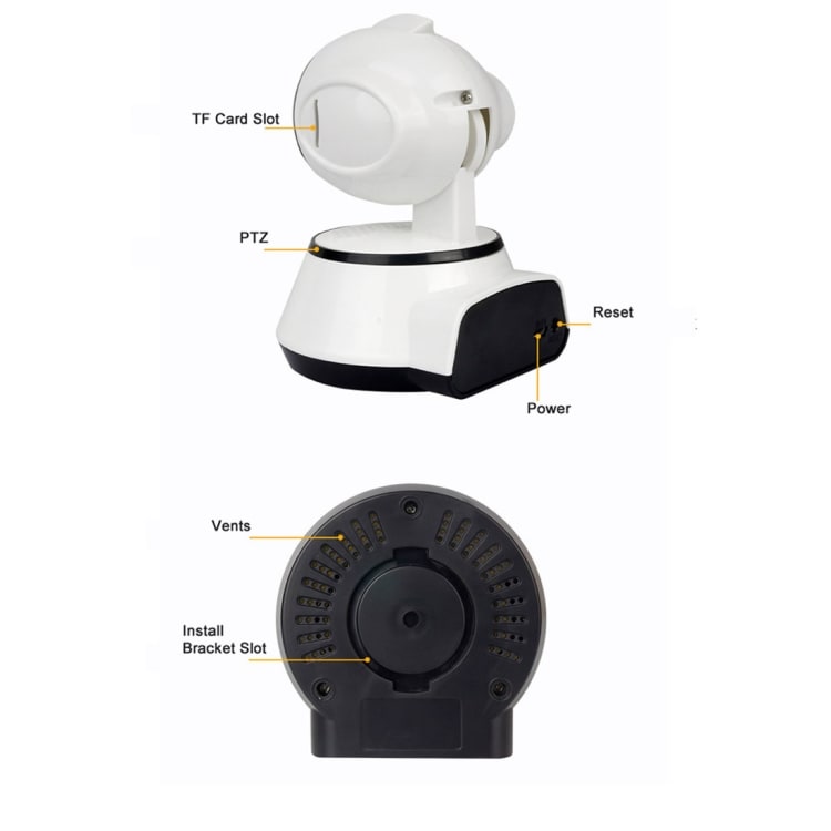 Trådlös IP-Kamera 720P HD WiFi 6st Infraröda LEDs - Rörelsekänslig