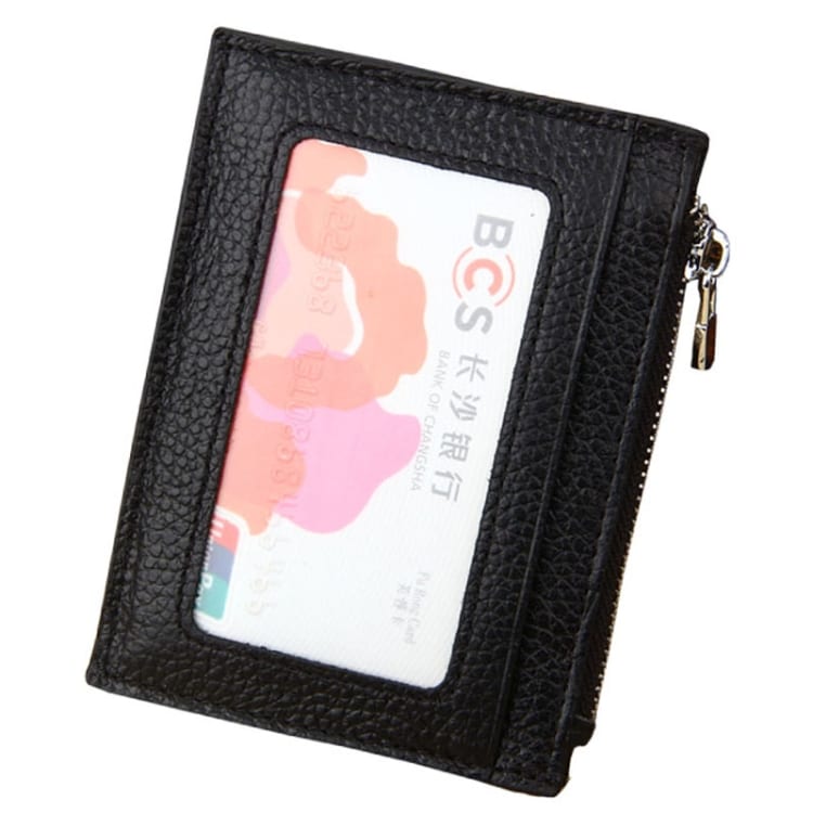 RFID Plånbok med dragkedja - 5 fack för kort