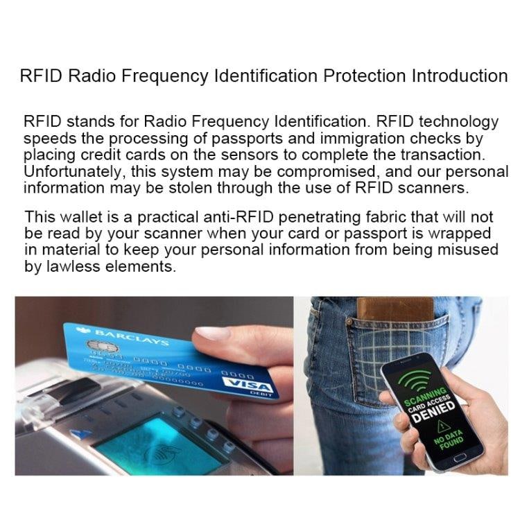RFID DamPlånbok med dragkedja - 15 fack för kort