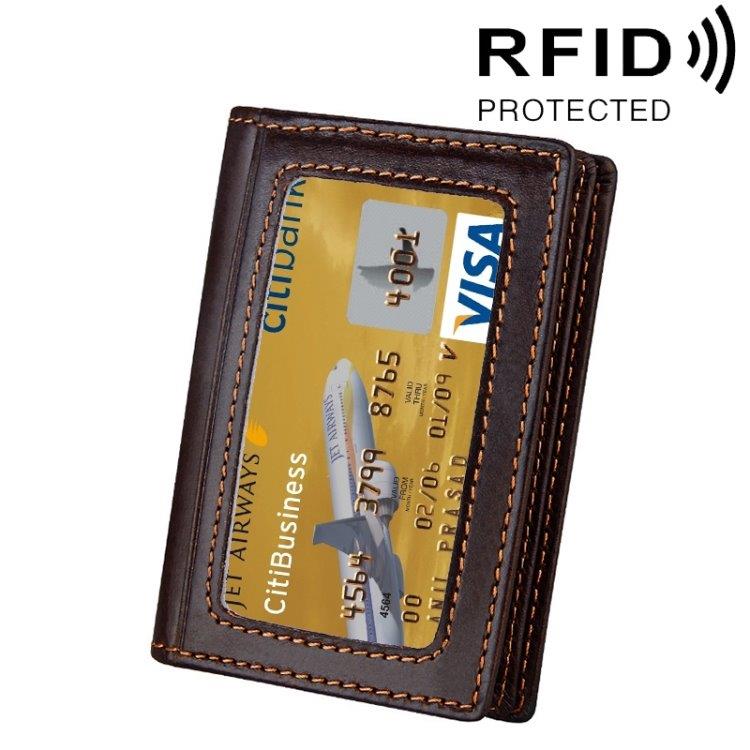 RFID Plånbok - 6 kortfack + ID-ficka
