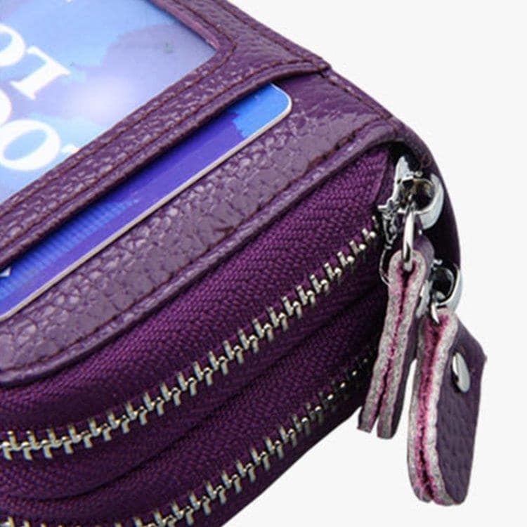 Brun Plånbok med RFID skydd - Många fack