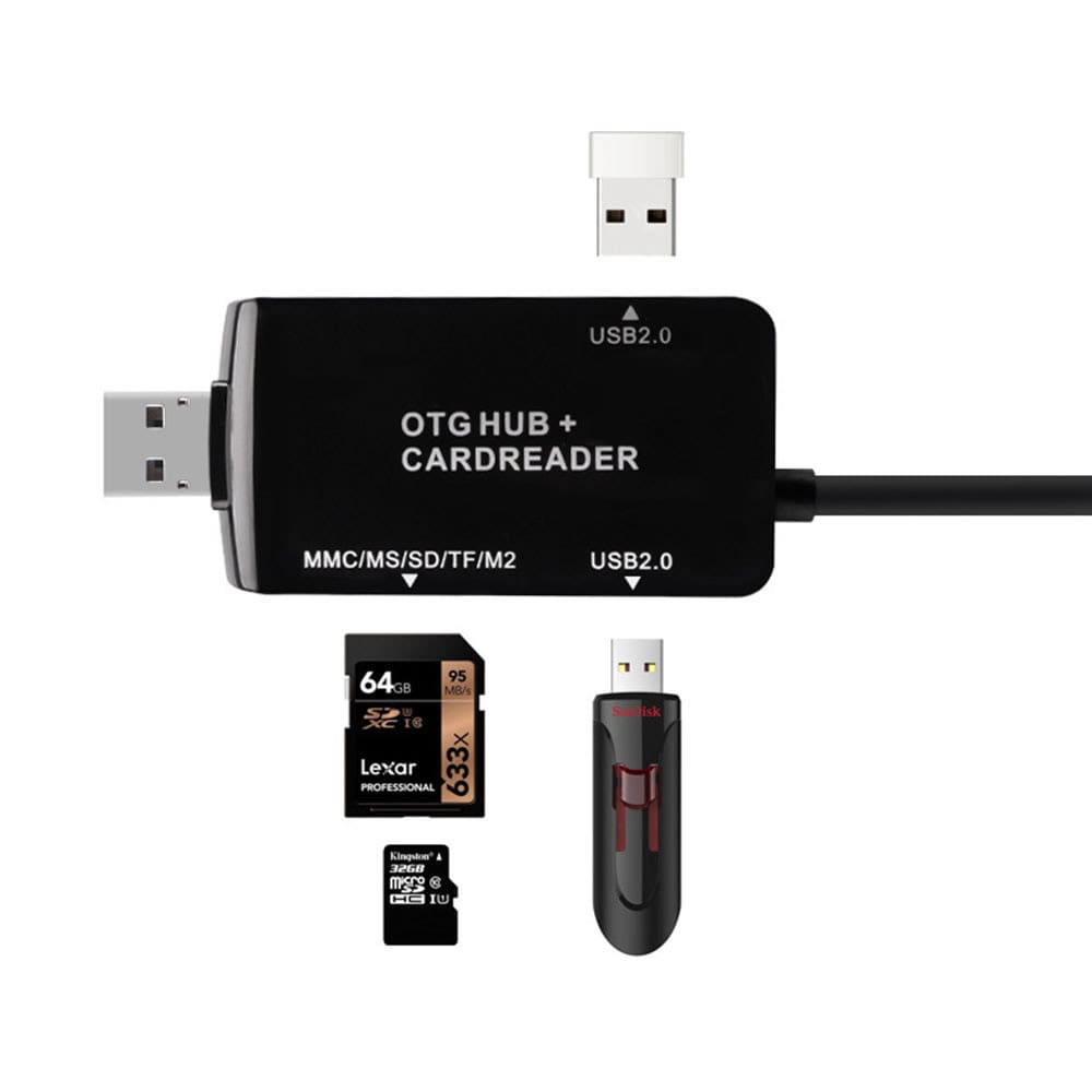 All in One Kortläsare med USB 3.1 Micro USB för Mobiltelefon & PC
