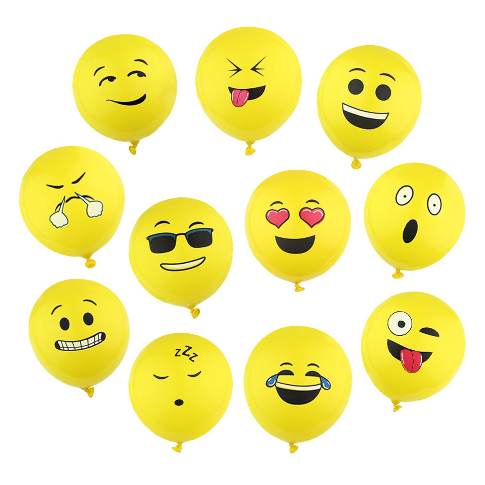 Emojiballonger 100-pack - Smiley ballonger