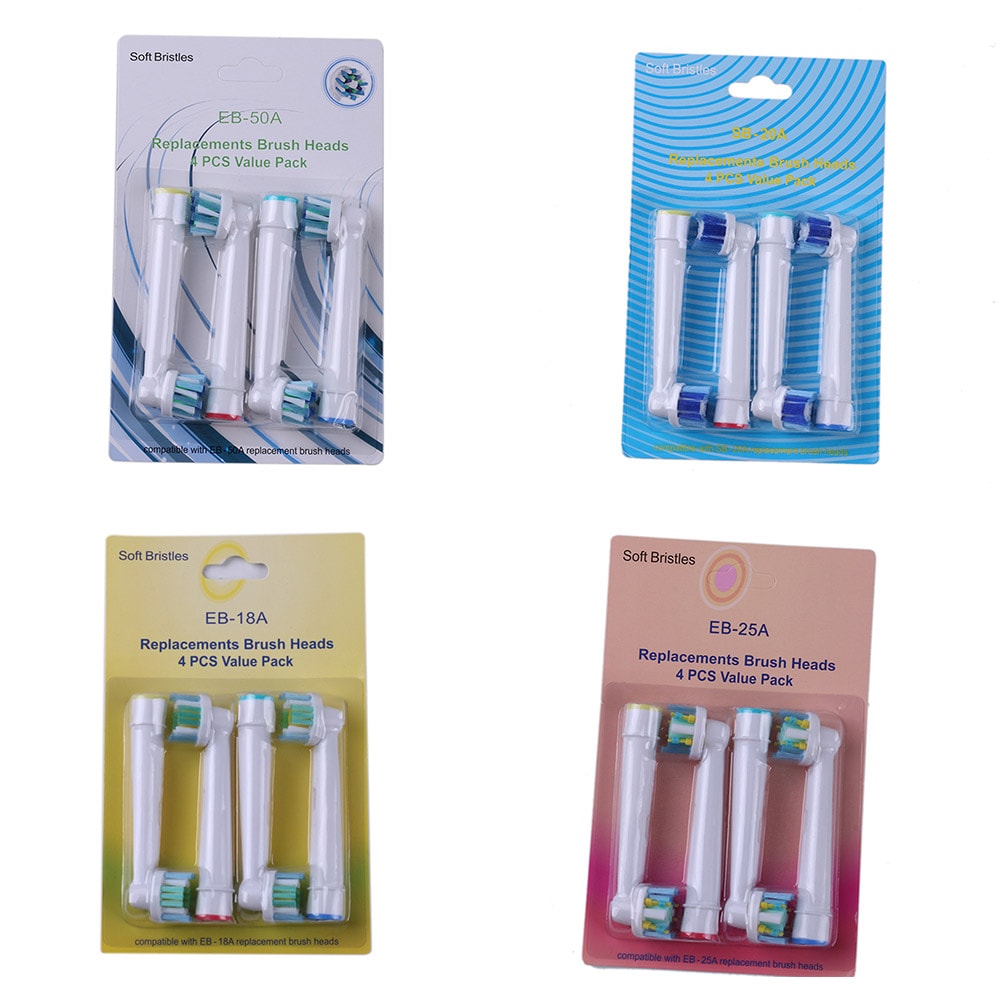 Tandborsthuvud 16st Oral-B kompatibla - 4 Modeller