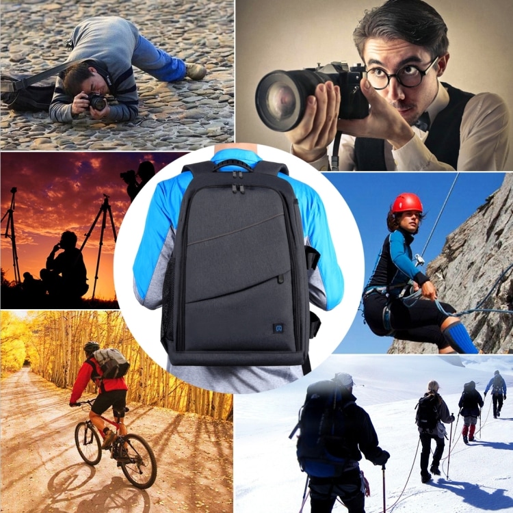 Vattentät ryggsäck med plast för systemkamera, surfplatta, smartphone