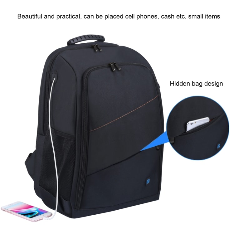 Vattentät ryggsäck med plast för systemkamera, surfplatta, smartphone