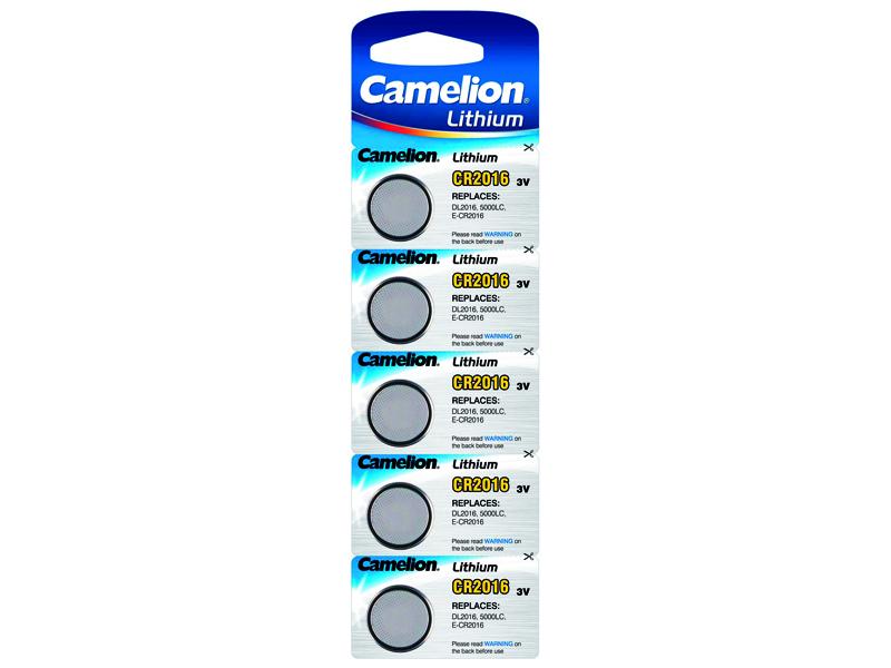 Camelion CR2016 / DL2016 Knappcellsbatteri 5-pack