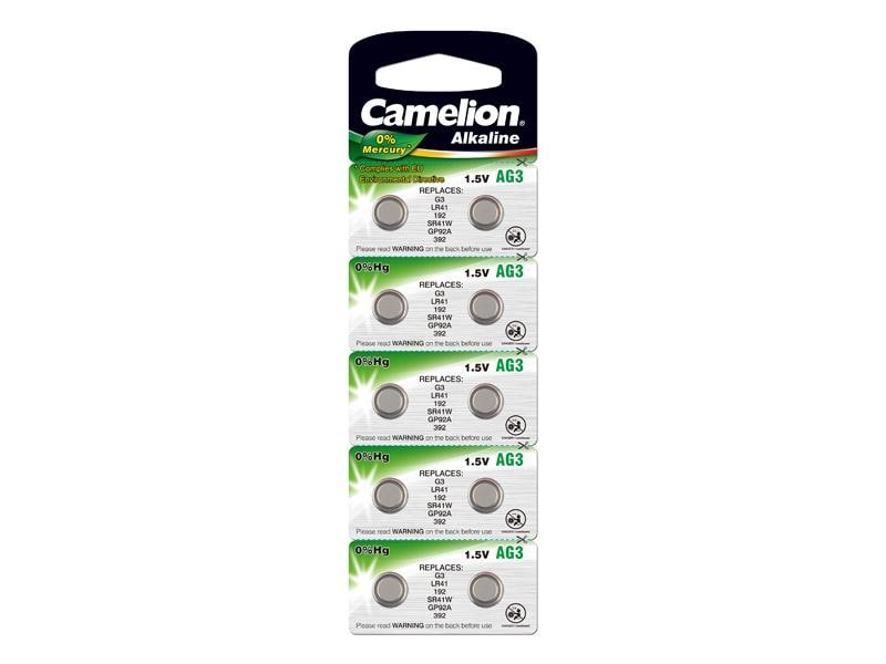 Camelion AG3  / 384 / 392 / LR41 Knappcellsbatteri 10-pack