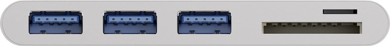 Goobay USB-C Multiportsadapter USB A 3.0 + Kortläsare