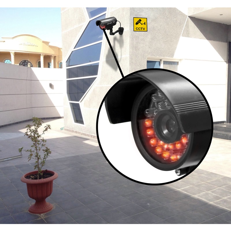 EAXUS Dummy Övervakningskamera med lampa