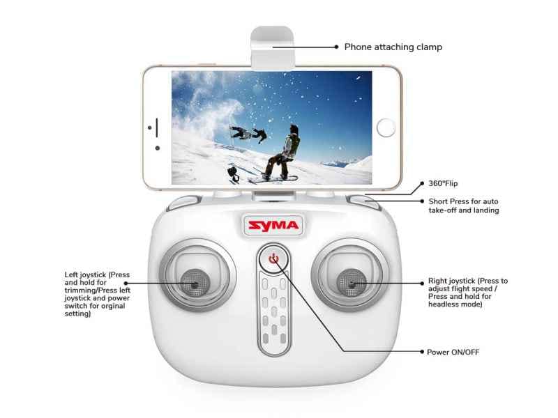 Drönare SYMA X22W 2.4G med Gyro och Kamera - Svart