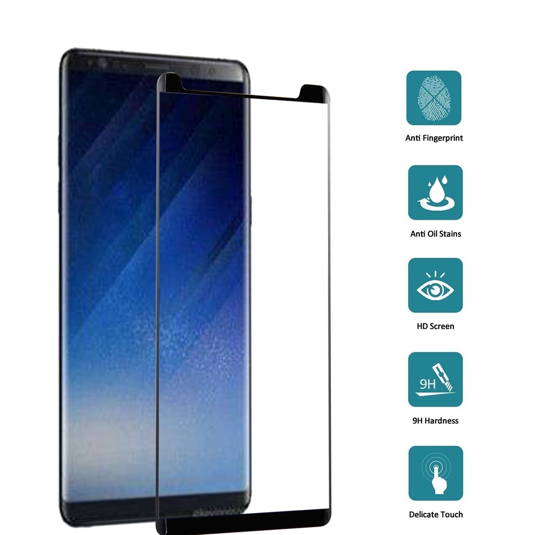 Skärmskydd / displayskydd i härdat glas för Samsung Galaxy Note 8