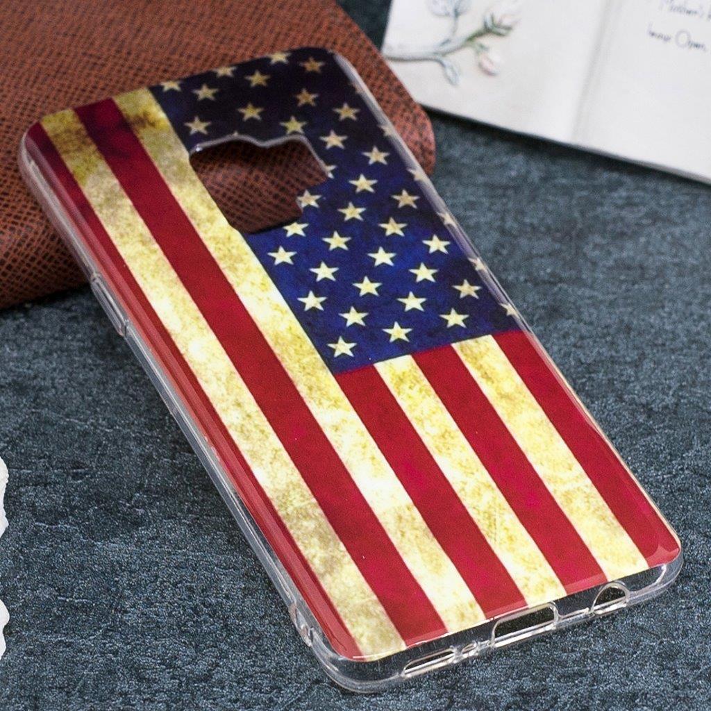 Vintage mobilskal / mobilfodral med USA:s flagga -  Samsung Galaxy S9