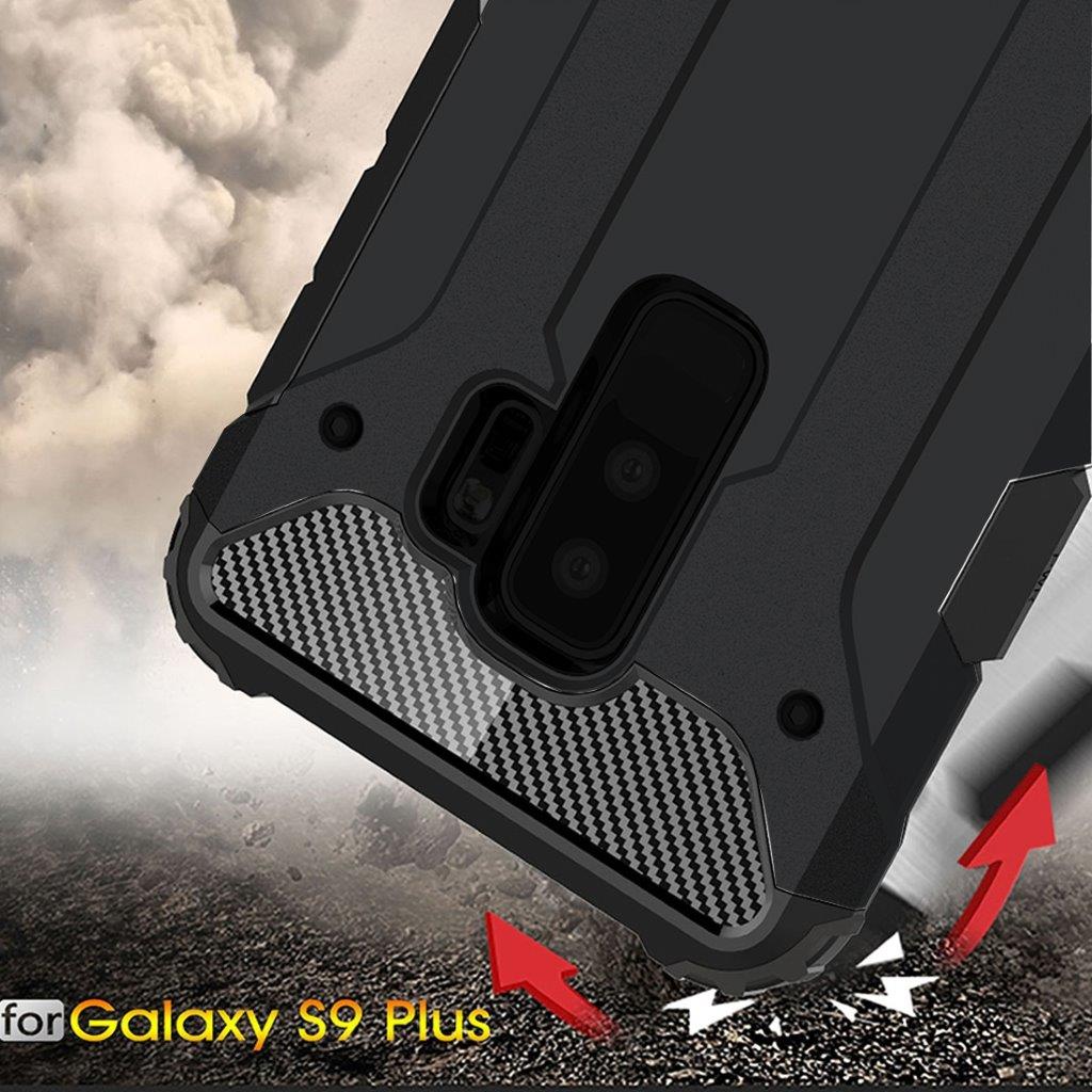 Shockproof-skal / mobilfodral för Samsung Galaxy S9 Plus - Svart
