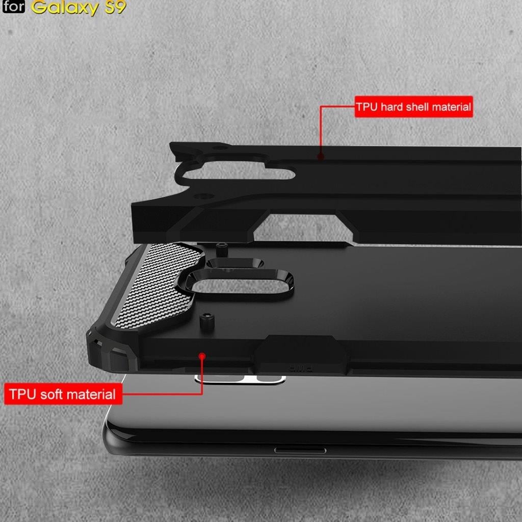 Shockproof / stötsäkert skal för Samsung Galaxy S9 - Svart