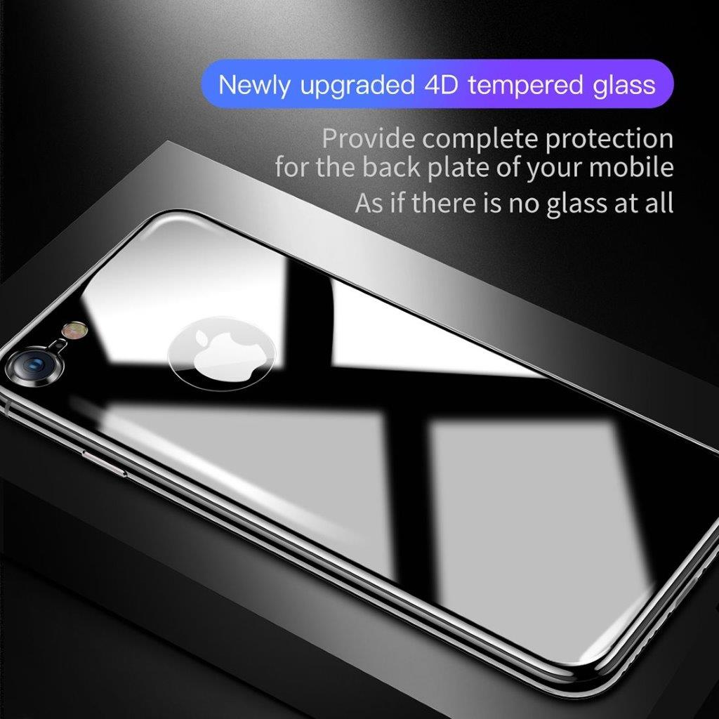 Baseus baksidesskydd i härdat glas för iPhone 8
