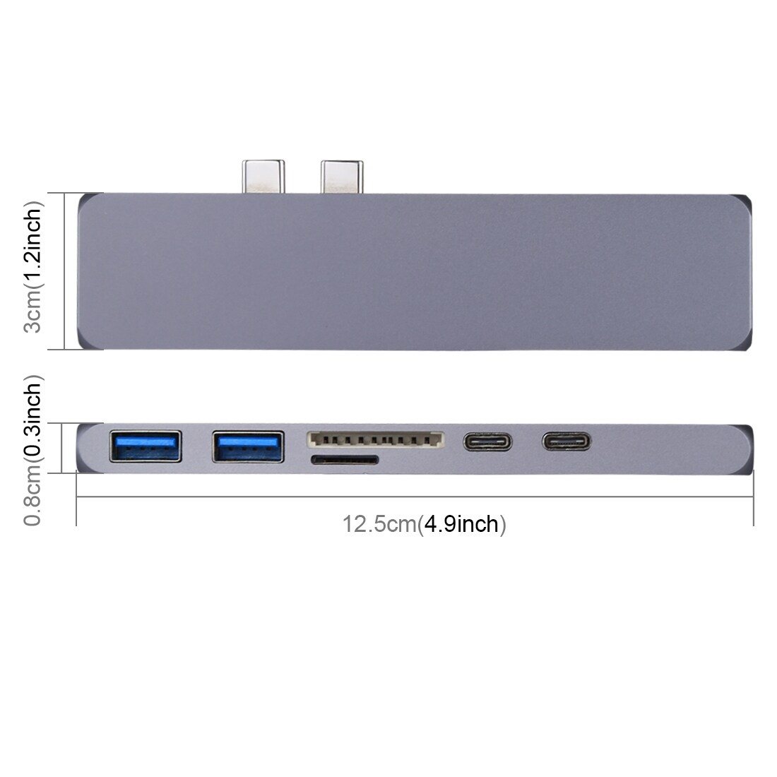 Kortläsare  Plus Hubb USB Typ-C HUB - HDM / USB Typ-C / SD-kort