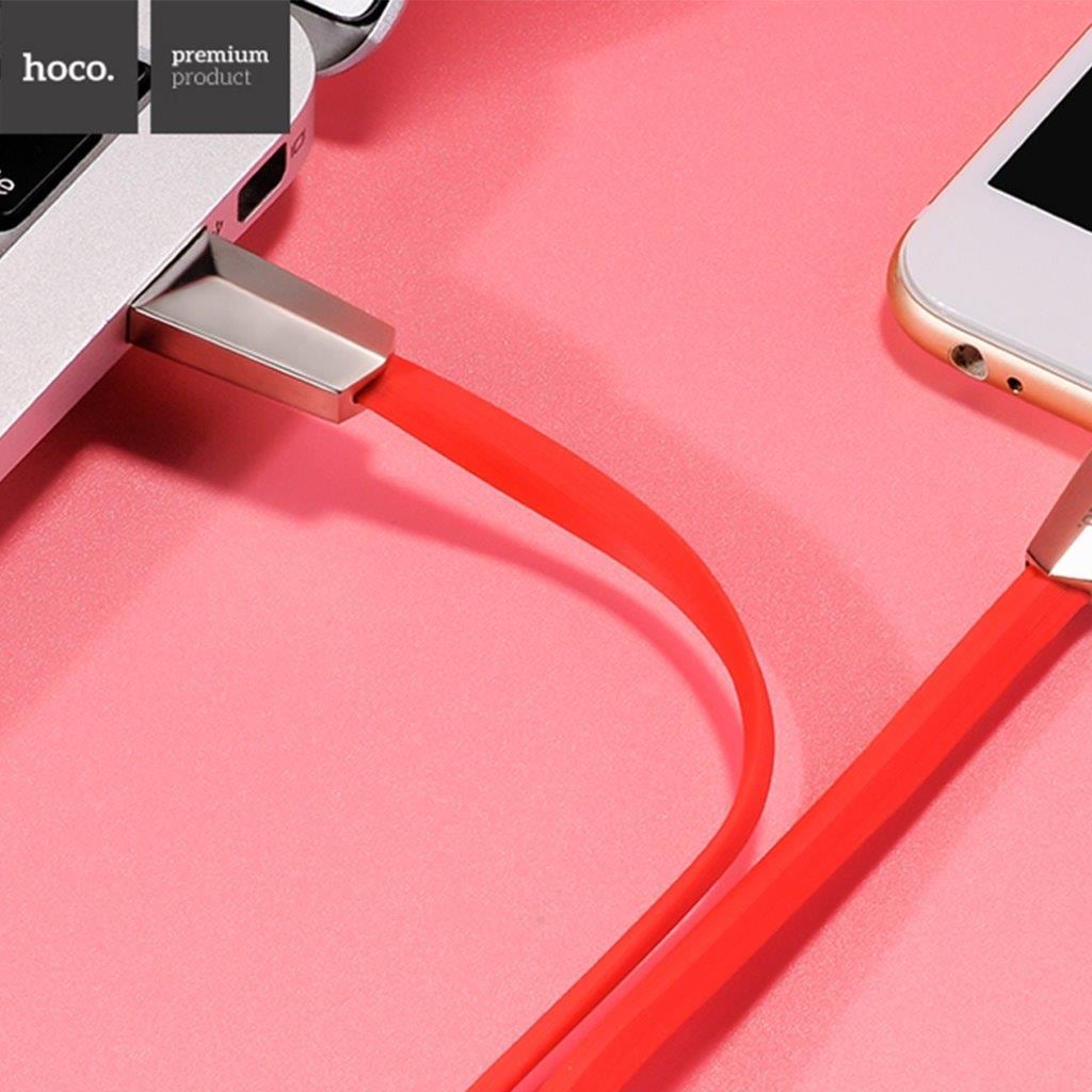 Hoco Diamant laddkabel för iPhone 6, 7 och 8 - Röd