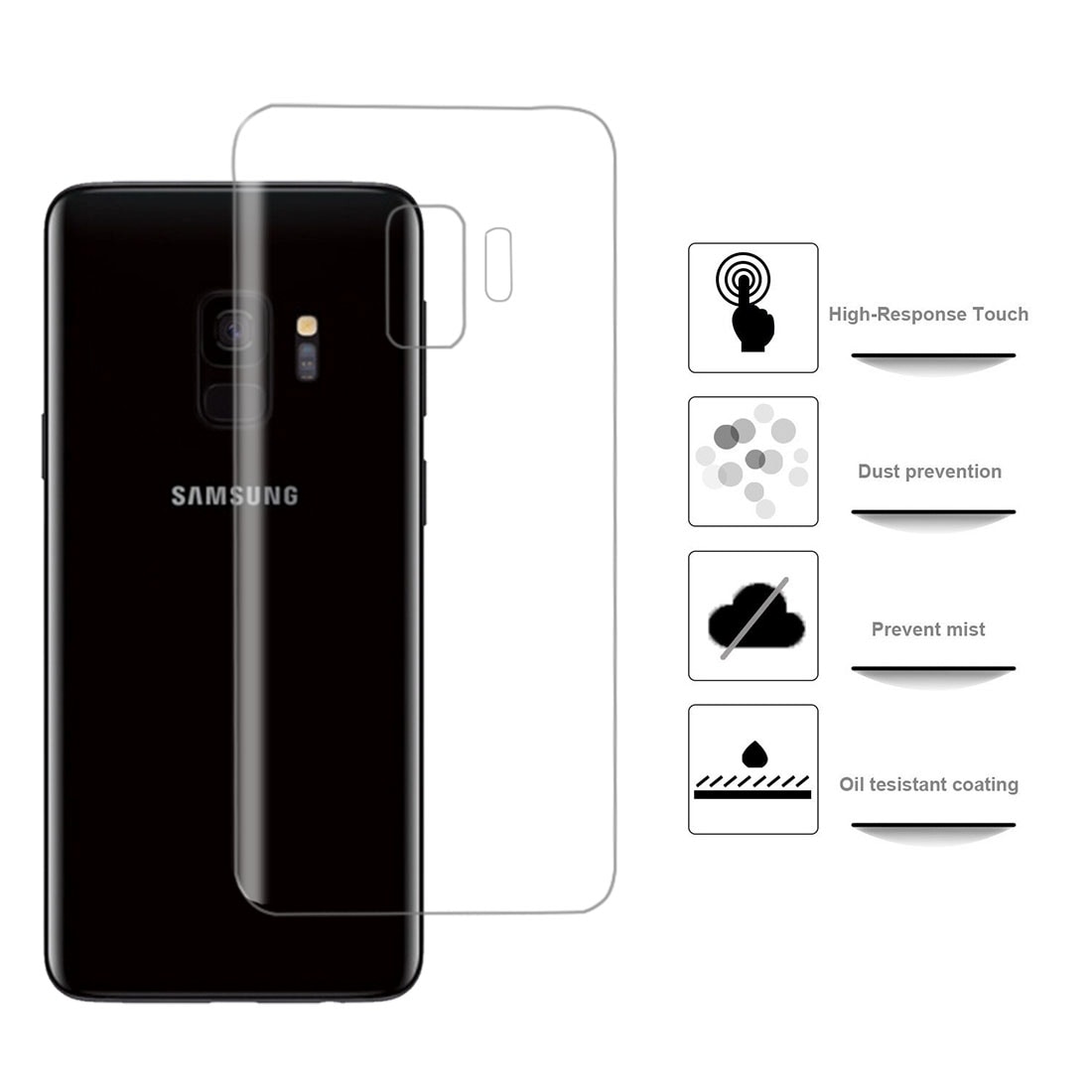 Skärmskydd / skydd för baksida på Samsung Galaxy S9