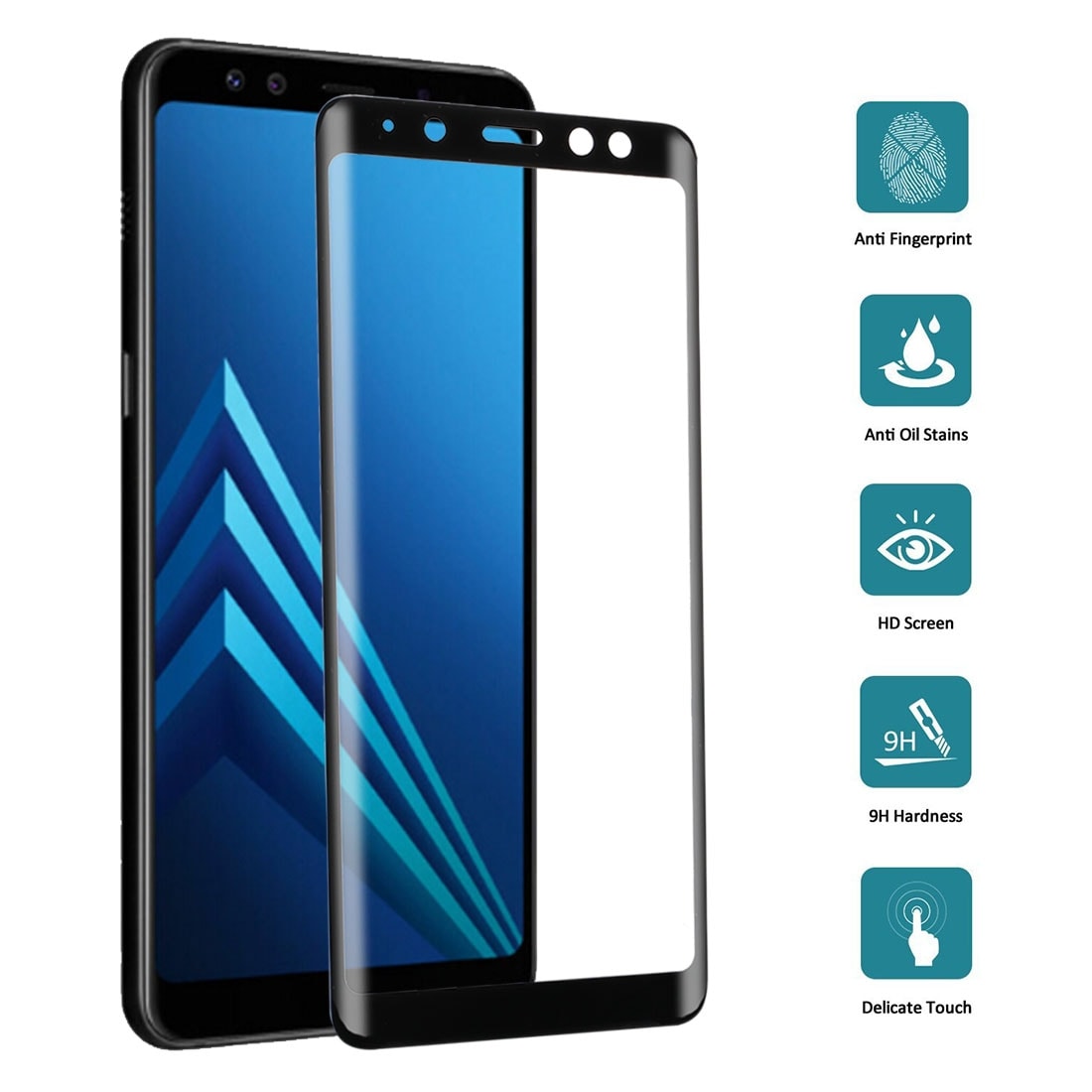 Skärmskydd / displayskydd i härdat glas för Samsung Galaxy A8 Plus 2018