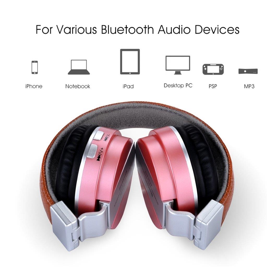 Roséguld Retro Bluetooth Headphone för Mobiltelefon