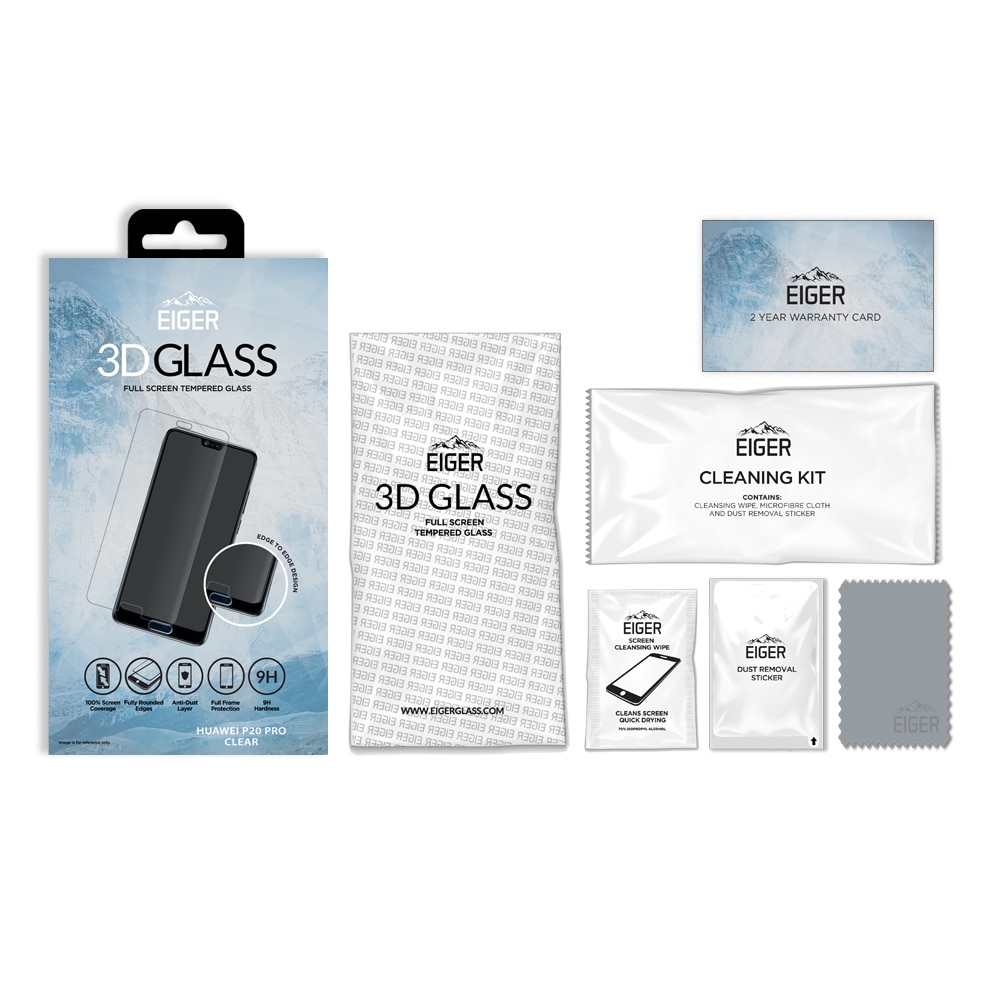 Eiger 3D Glass Screen Protector till Huawei P20 Pro