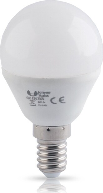 LED lampa G45 E14 7W 230V vit