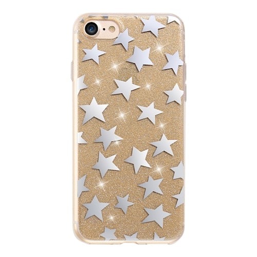 Glitterskal stjärnor iPhone 6 / iPhone 6s guld