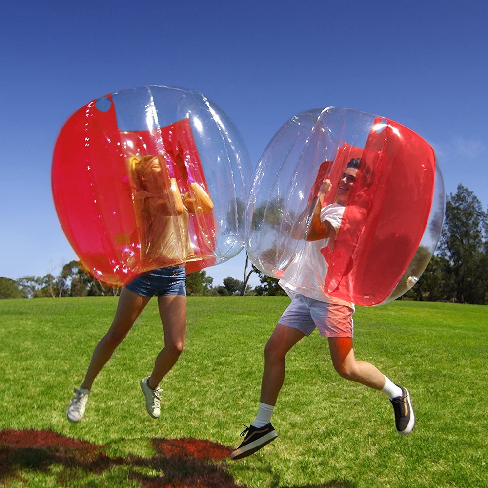 Bumperball uppblåsbar bubbeldräkt i vuxenstorlek - Röd