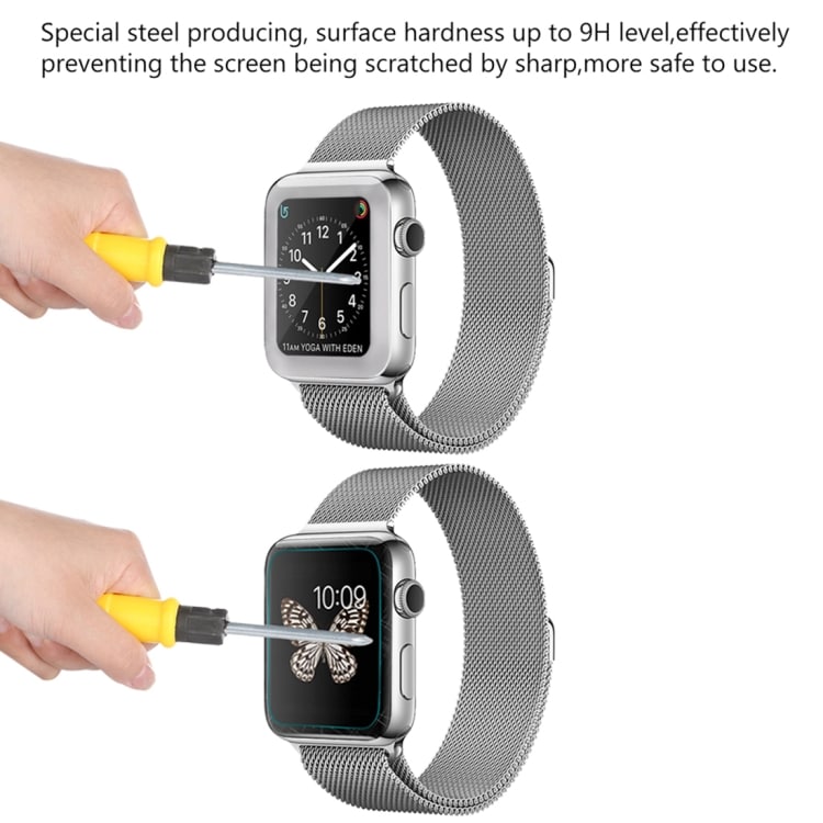 Skärmskydd i härdat glas Apple Watch Serie 3 38 mm 3D – Silver