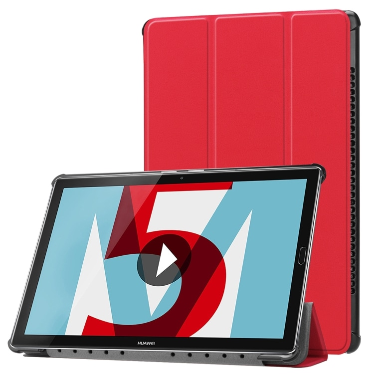 Fodral / väska med ställ för Huawei MediaPad M5 10.8 - Rött